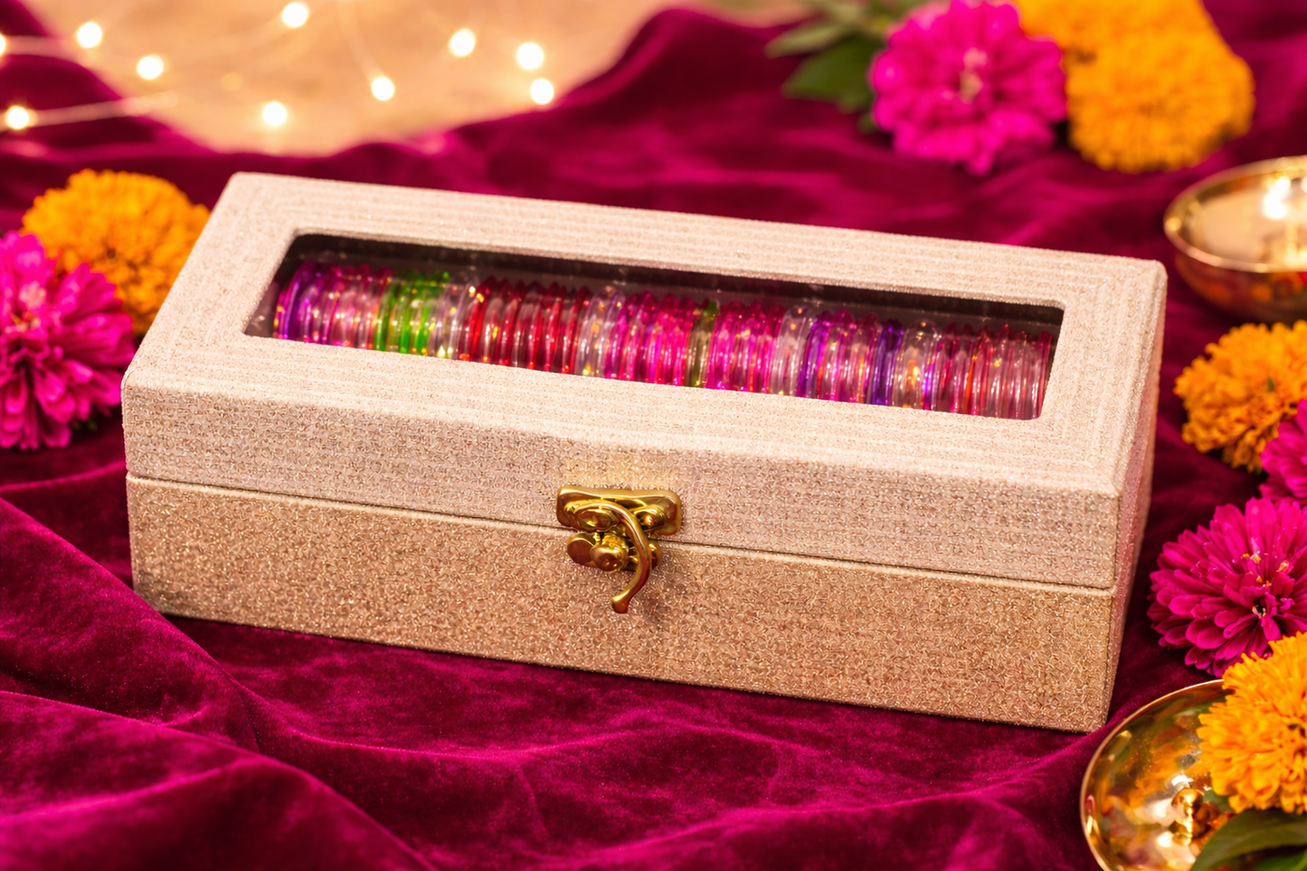 Premium Jelly Bangle Box | Jelly + Ghungroo Bangles with Premium Storage Box