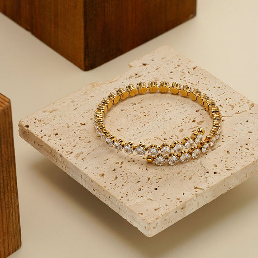 Celestial Radiance Crystal Tennis Bangle