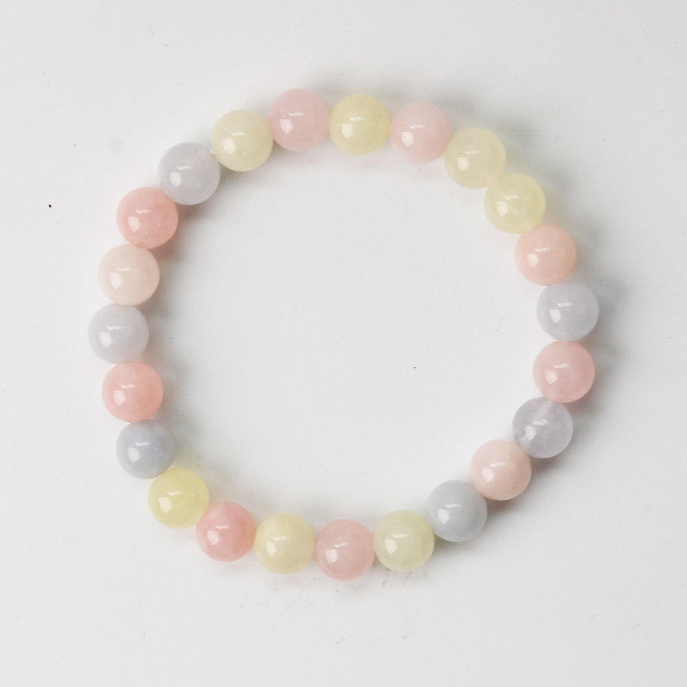 Pastel Harmony Natural Gemstone Bead Bracelet