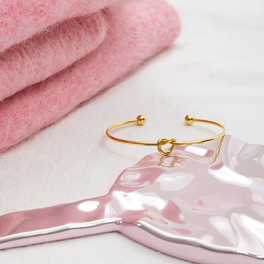 Eternal Knot Minimal Cuff Bracelet