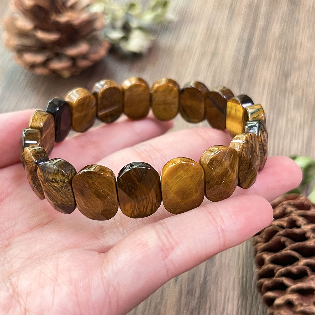 Tiger’s Eye Guardian Chunky Bead Bracelet