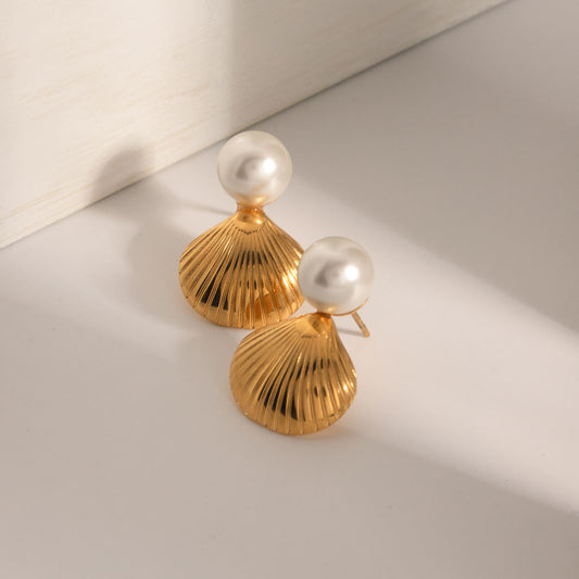 Pearl Shell Drop Earrings
