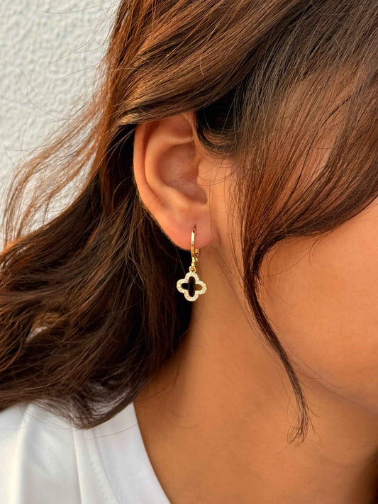 Black Clover Drop Earrings