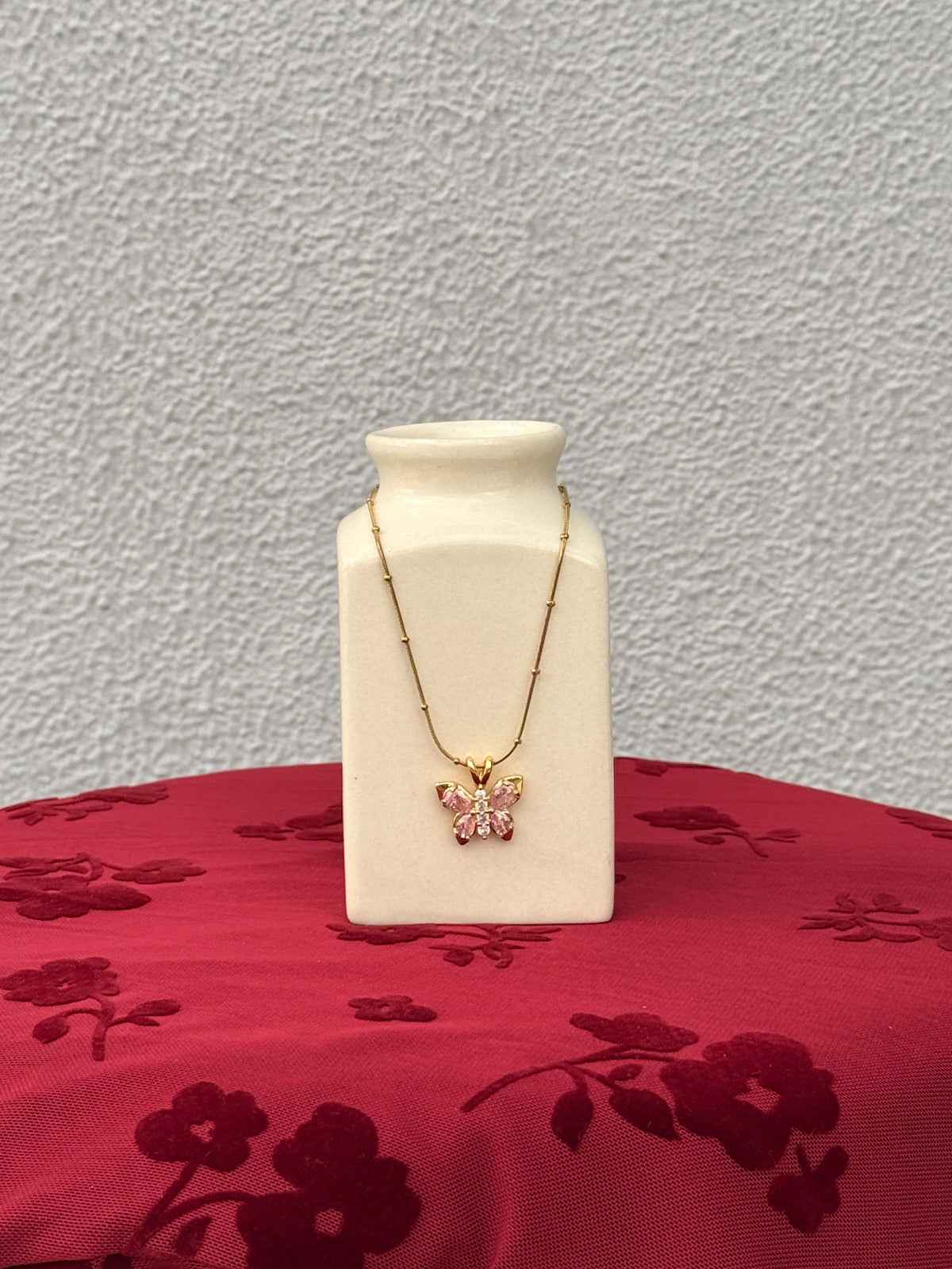 Butterfly Crystal Pendant Necklace