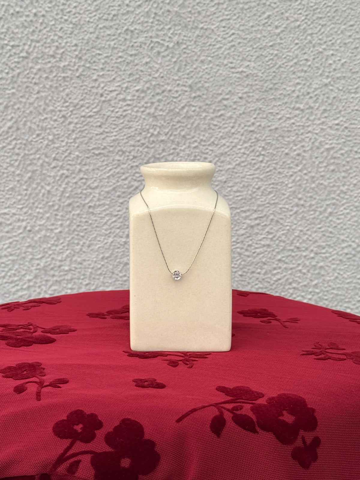 Tiny Heart Solitaire Necklace