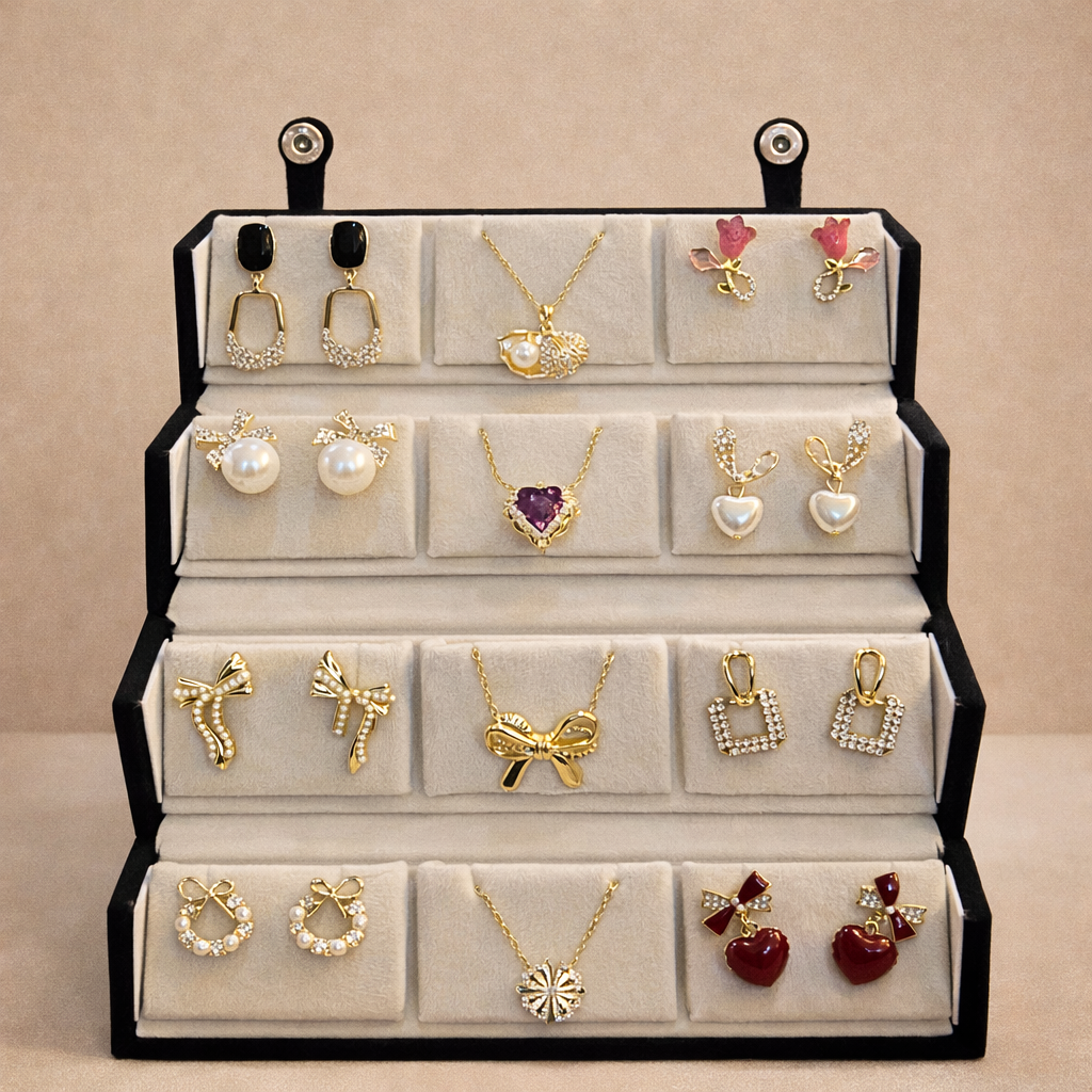 Anniversary gift for wife | Earrings & Necklace Combo Set with Premium Jewellery Box
