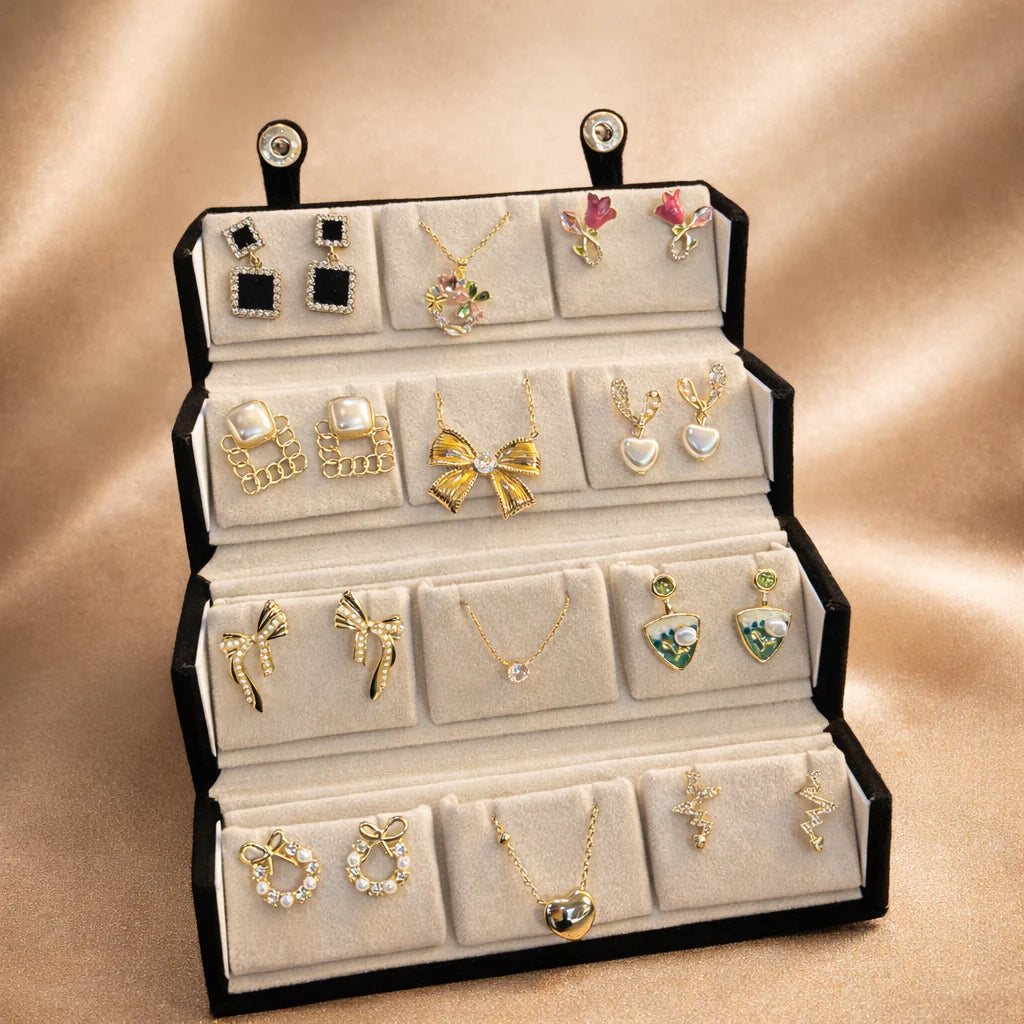 Anniversary gift for wife | Earrings & Necklace Combo Set with Premium Jewellery Box