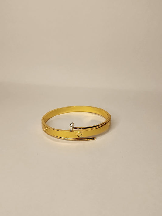 Gilded Nail Bangle