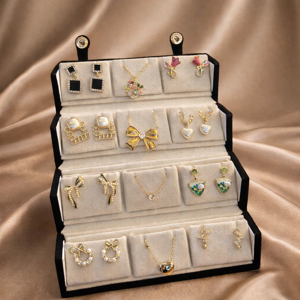 Anniversary gift for wife | Earrings & Necklace Combo Set with Premium Jewellery Box