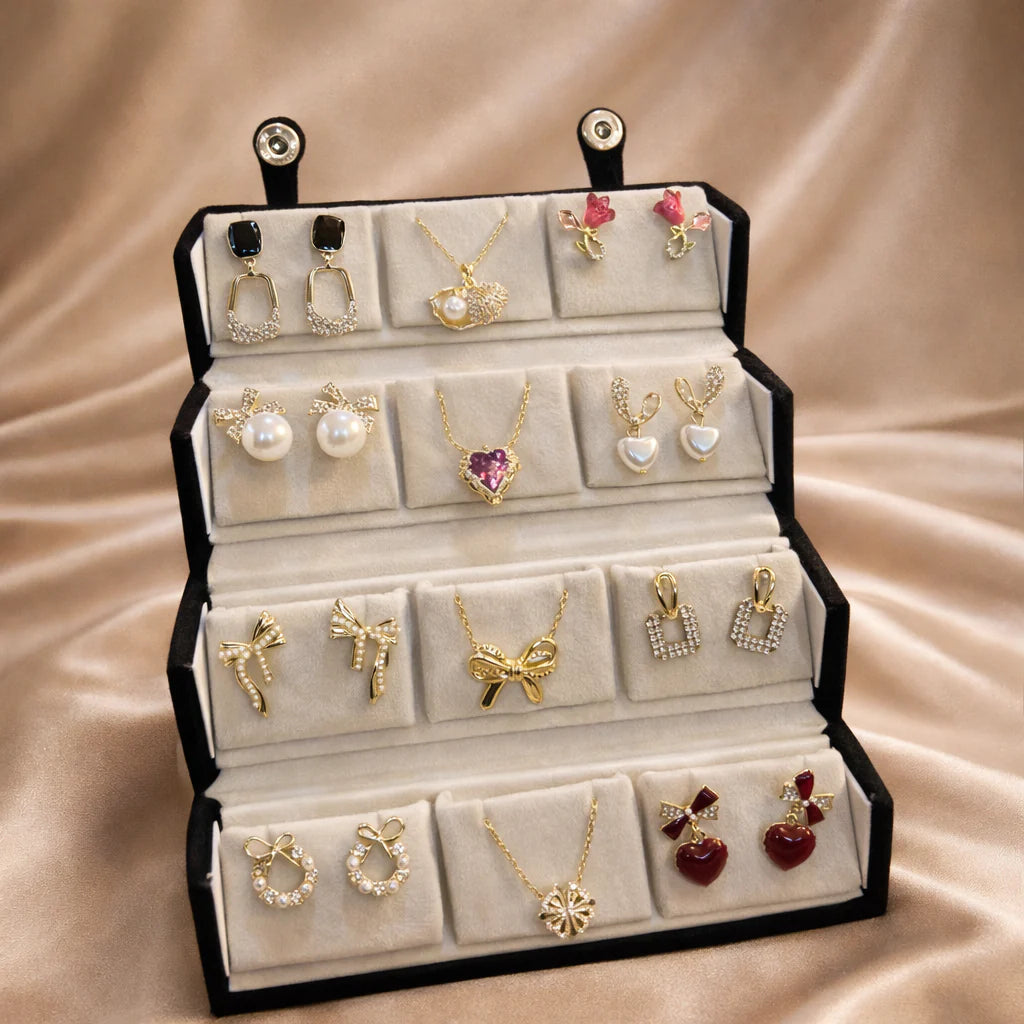 Anniversary gift for wife | Earrings & Necklace Combo Set with Premium Jewellery Box