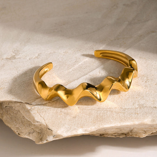 Ripple Edge Cuff Bracelet