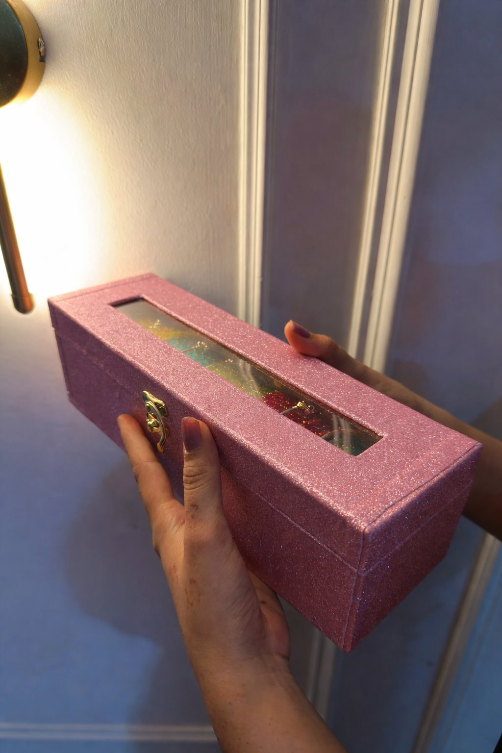 Premium Glass Bangle Box | Diamond + Ghungroo Bangles with Premium Storage Box