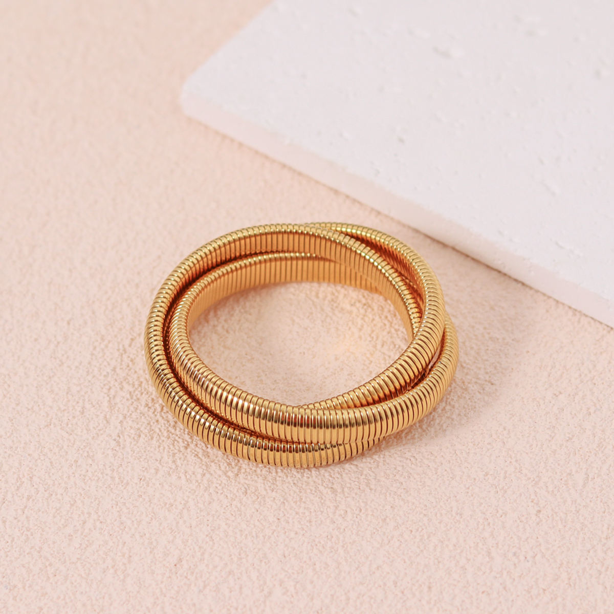 Eternity Coil Multi-Loop Gold Bracelet