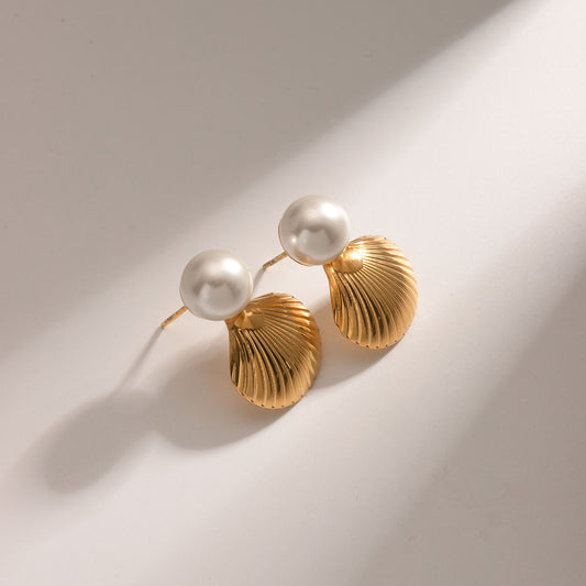 Pearl Shell Drop Earrings
