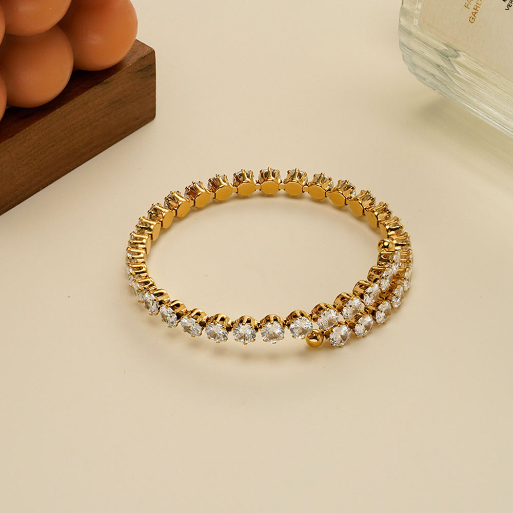 Celestial Radiance Crystal Tennis Bangle