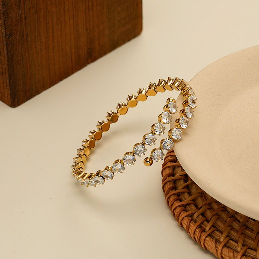 Celestial Radiance Crystal Tennis Bangle