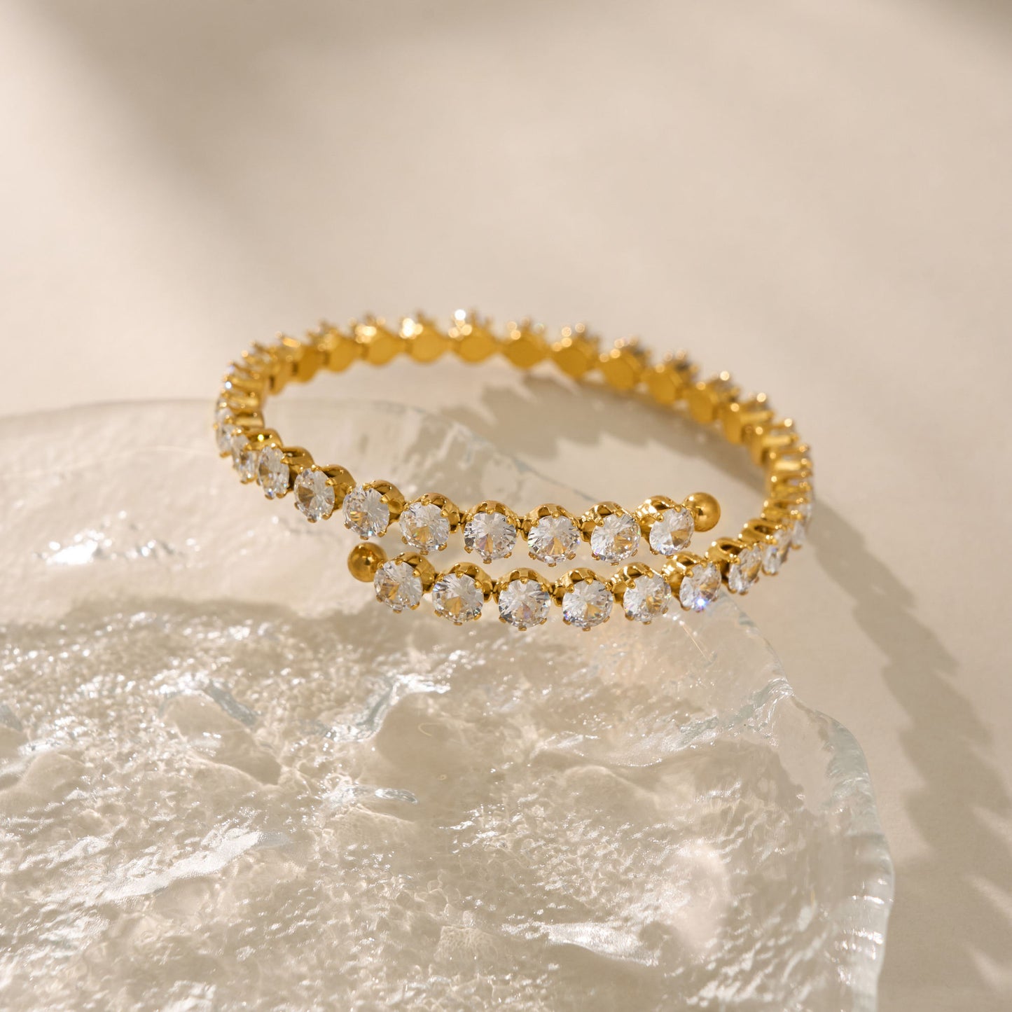 Celestial Radiance Crystal Tennis Bangle
