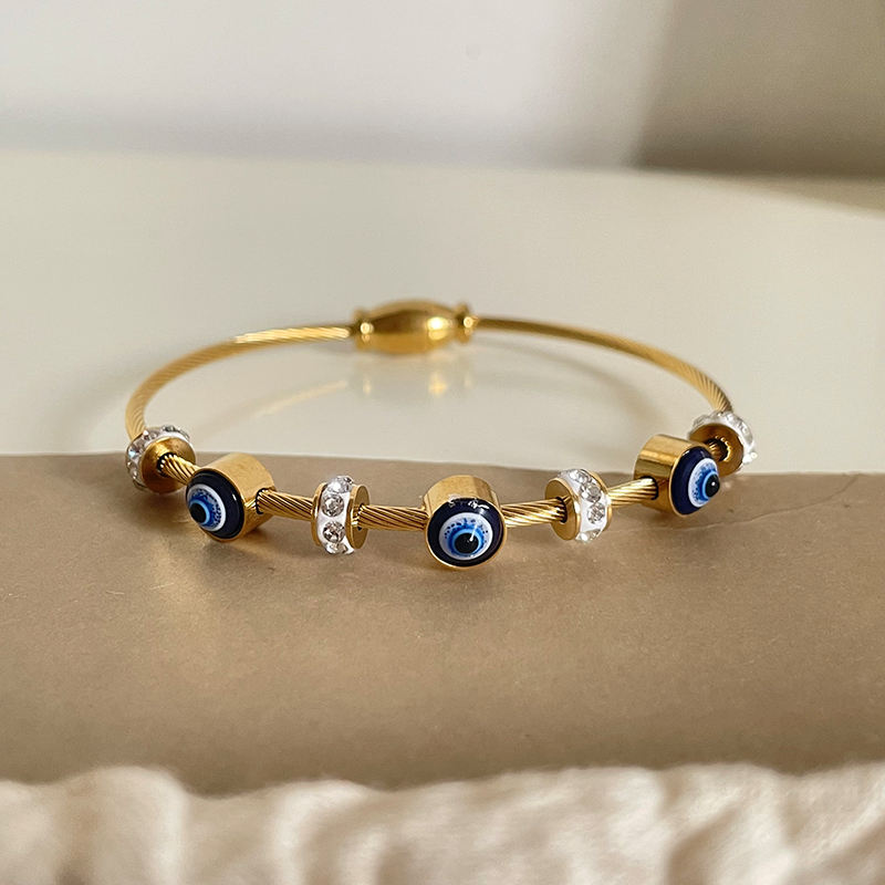 Evil Eye Bracelet | 18K Gold Plated Adjustable Bracelet|
