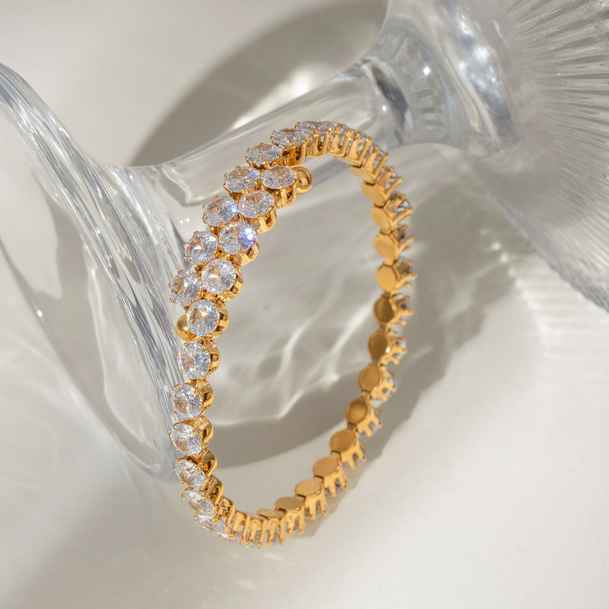 Celestial Radiance Crystal Tennis Bangle