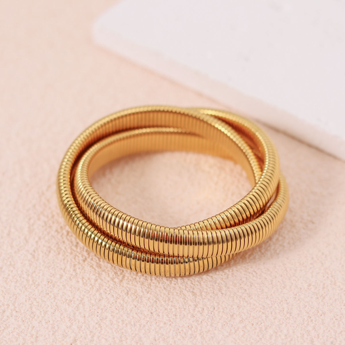 Eternity Coil Multi-Loop Gold Bracelet
