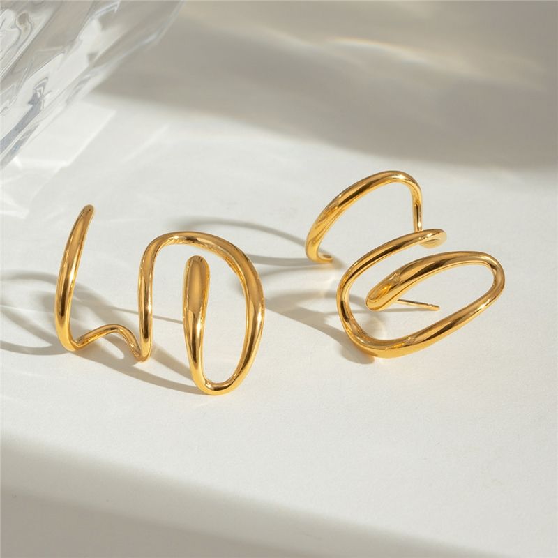 Liquid Wave Statement Earrings