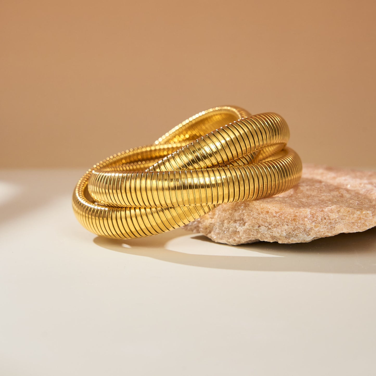 Eternity Coil Multi-Loop Gold Bracelet