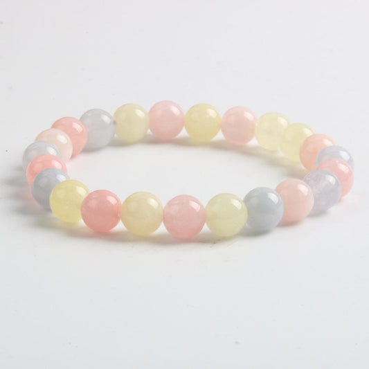 Pastel Harmony Natural Gemstone Bead Bracelet