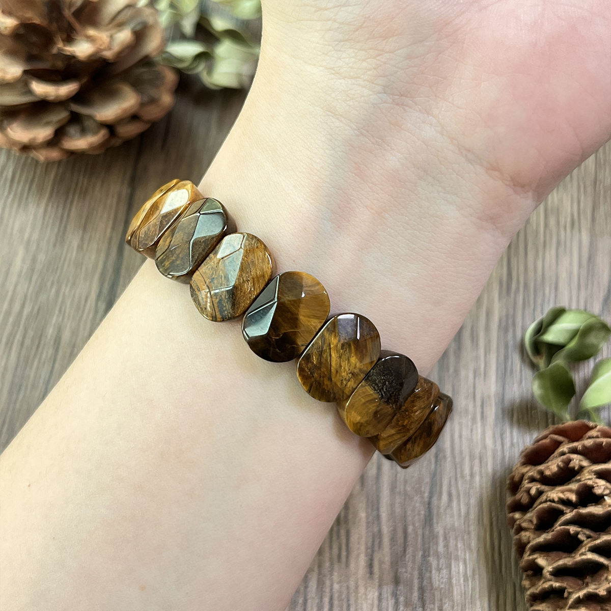 Tiger’s Eye Guardian Chunky Bead Bracelet