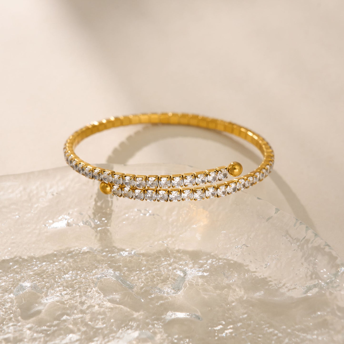 Celestial Radiance Crystal Tennis Bangle