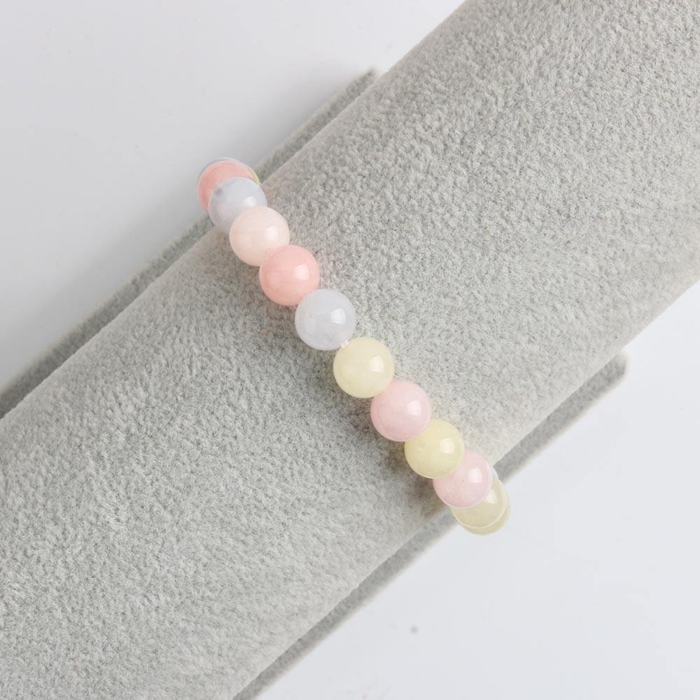 Pastel Harmony Natural Gemstone Bead Bracelet
