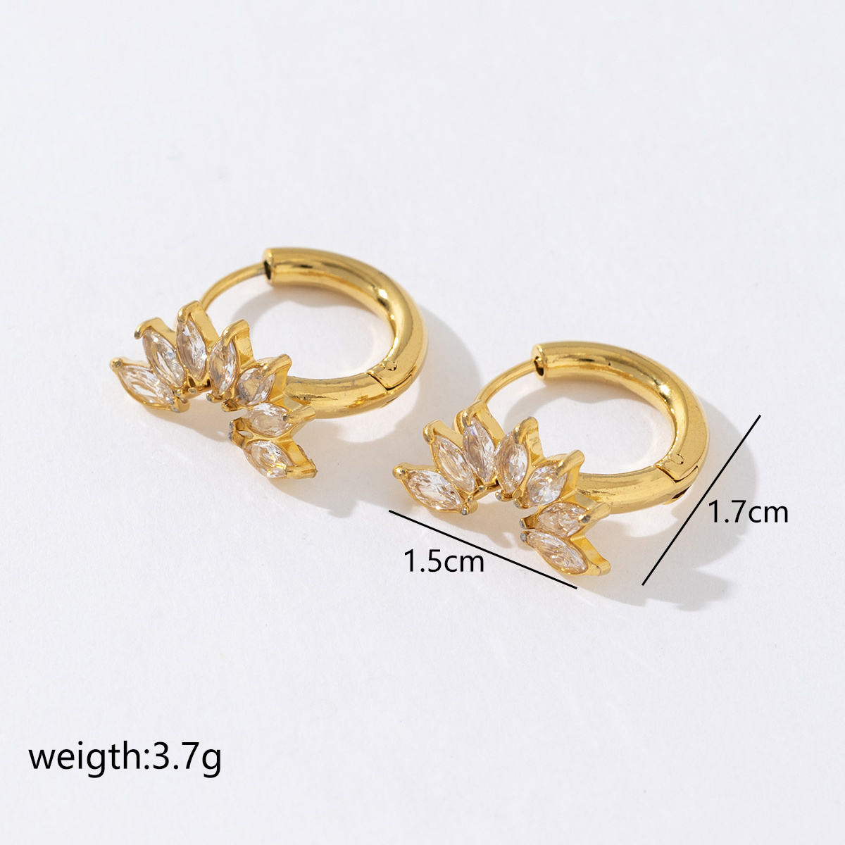 Bloom Crystal Huggie Hoop Earrings