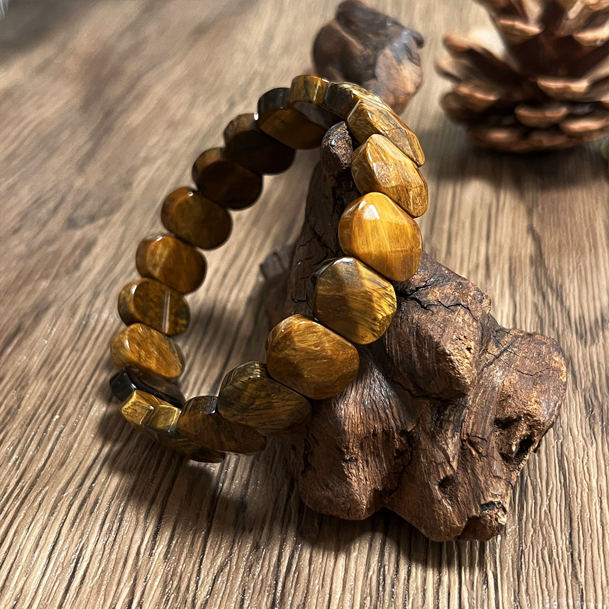 Tiger’s Eye Guardian Chunky Bead Bracelet