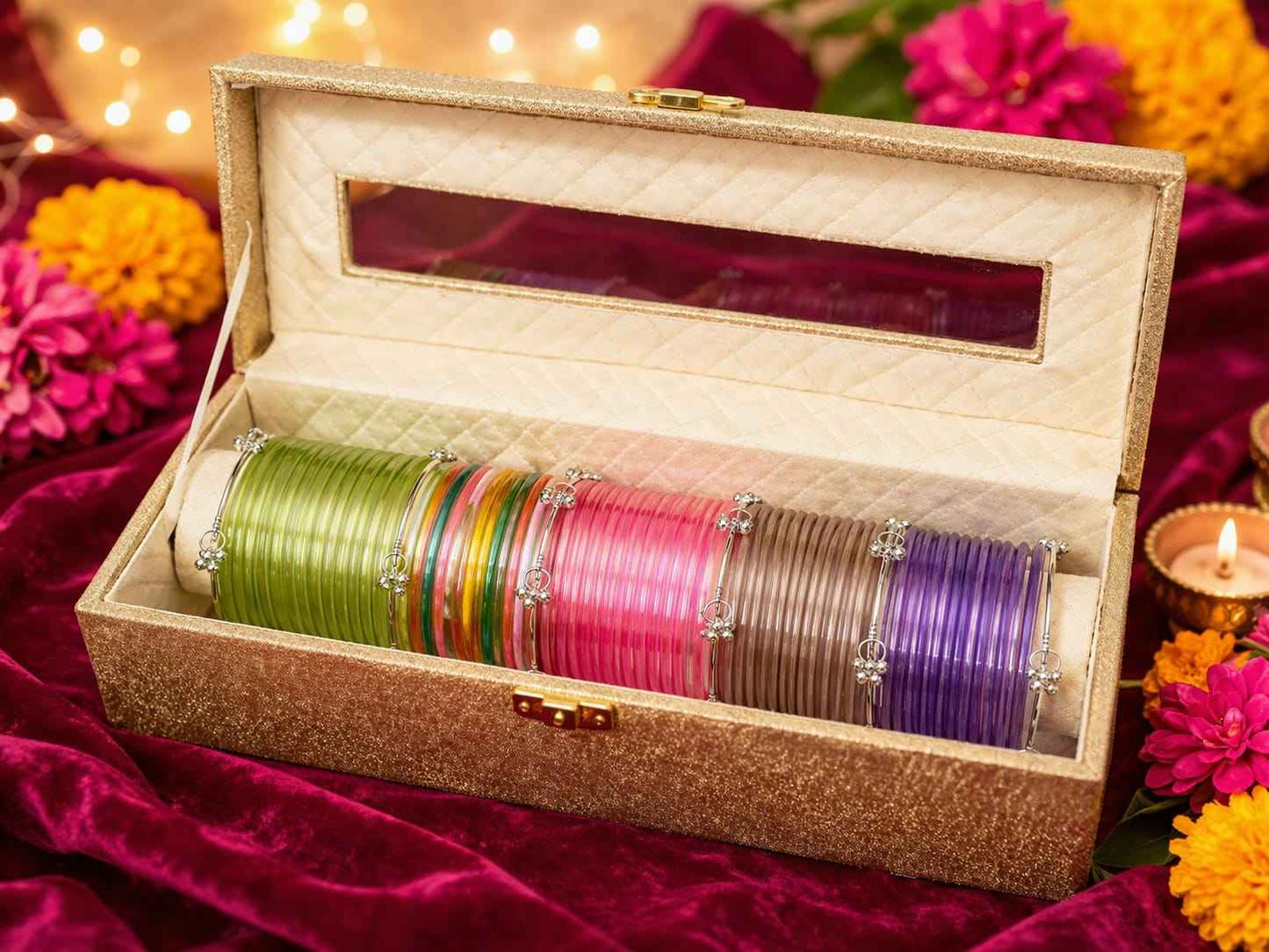 Premium Jelly Bangle Box | Jelly + Ghungroo Bangles with Premium Storage Box