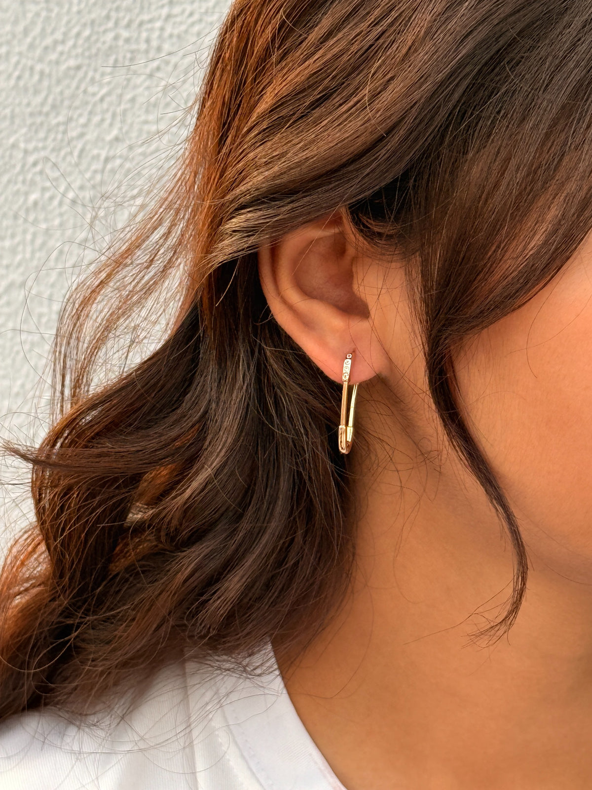 Crystal Bar Hoop Earrings