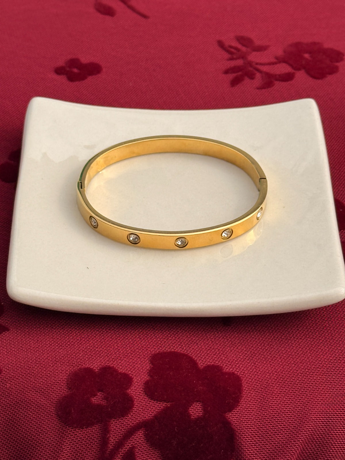 Studded Gold Bangle