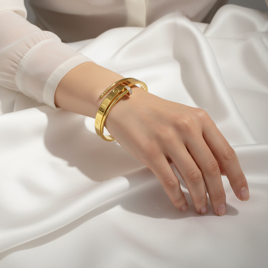 Gilded Nail Bangle
