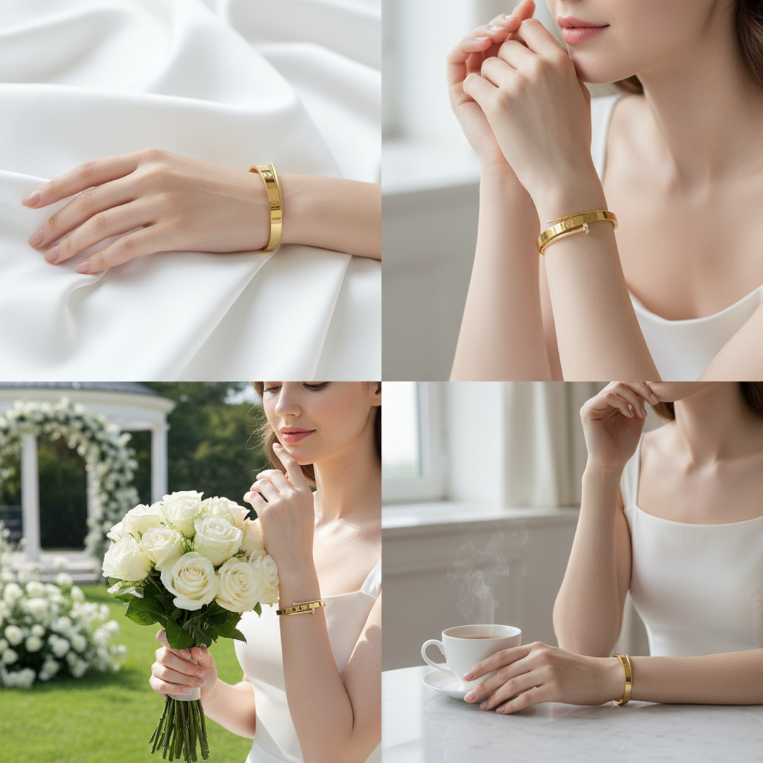 Gilded Nail Bangle