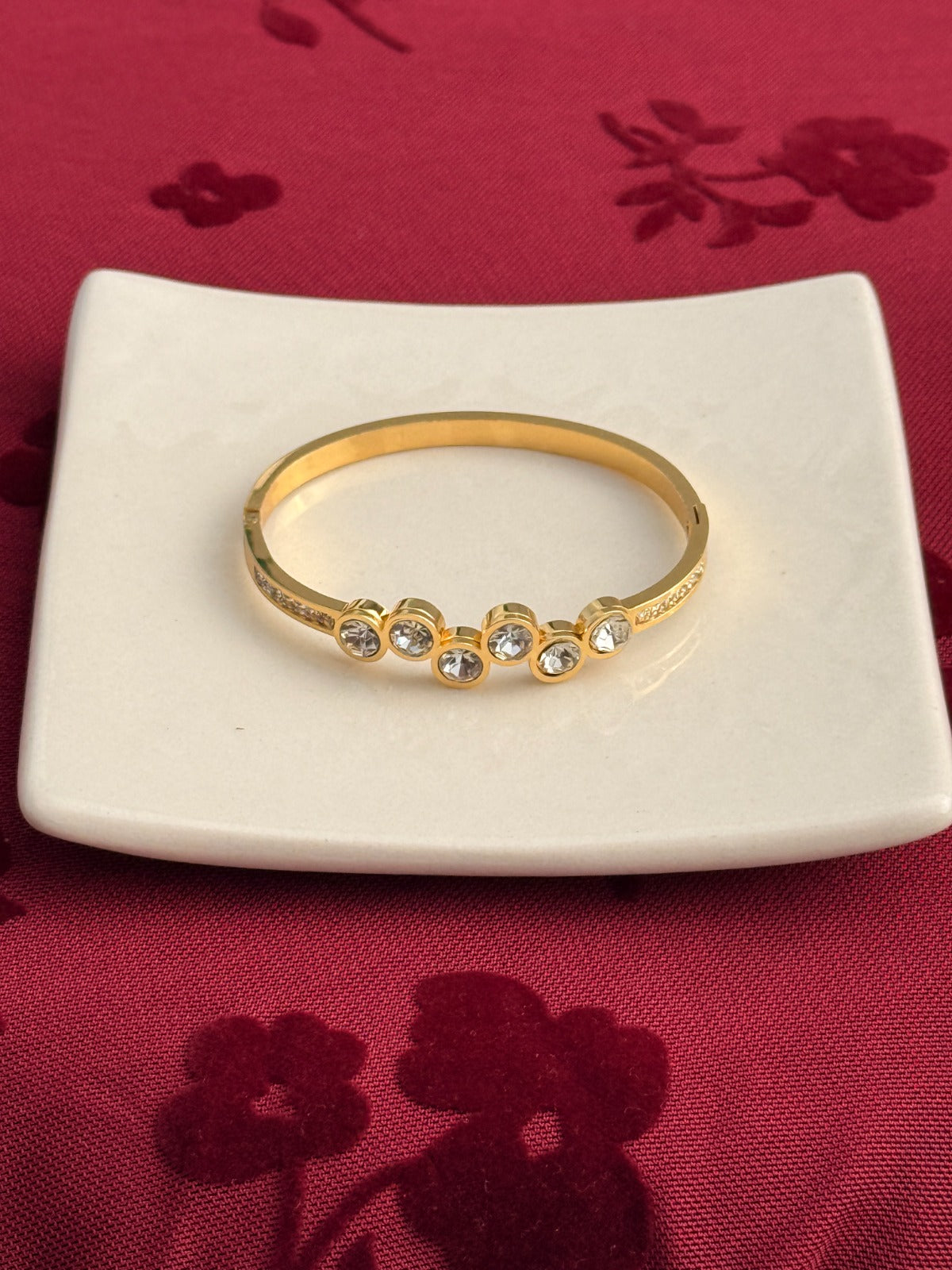 Trio Crystal Gold Ring